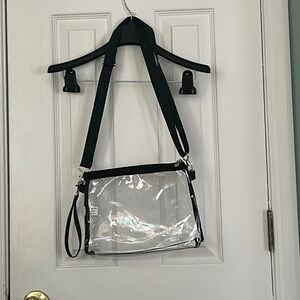 Clear wristlet and handbag